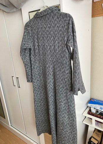 Gri Uzun elbise - Görsel 4