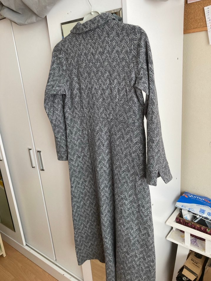 Gri Uzun elbise - Görsel 4