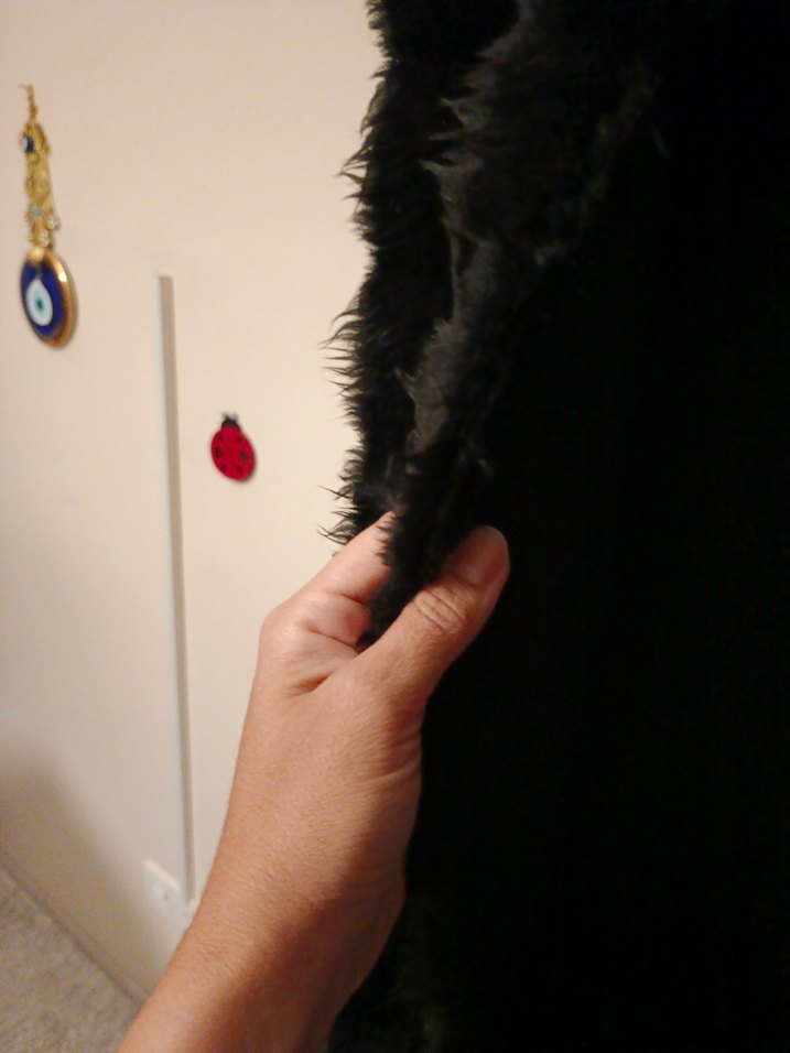 Siyah Uzun Kürklü Kadın Yelek - Görsel 2