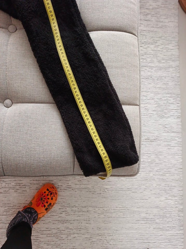 Kapüşonlu Siyah Peluş Bere Atkı - Görsel 5