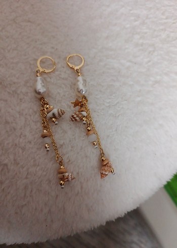 Altın Renkli Etnik Deniz Yıldızı Küpe - Görsel 4