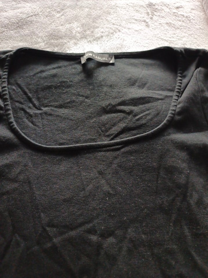 Siyah Kısa Kollu Kadın Tişört - Görsel 3