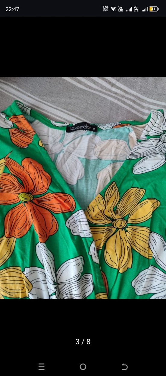 Çiçek Desenli Uzun Bohem Elbise - Görsel 3