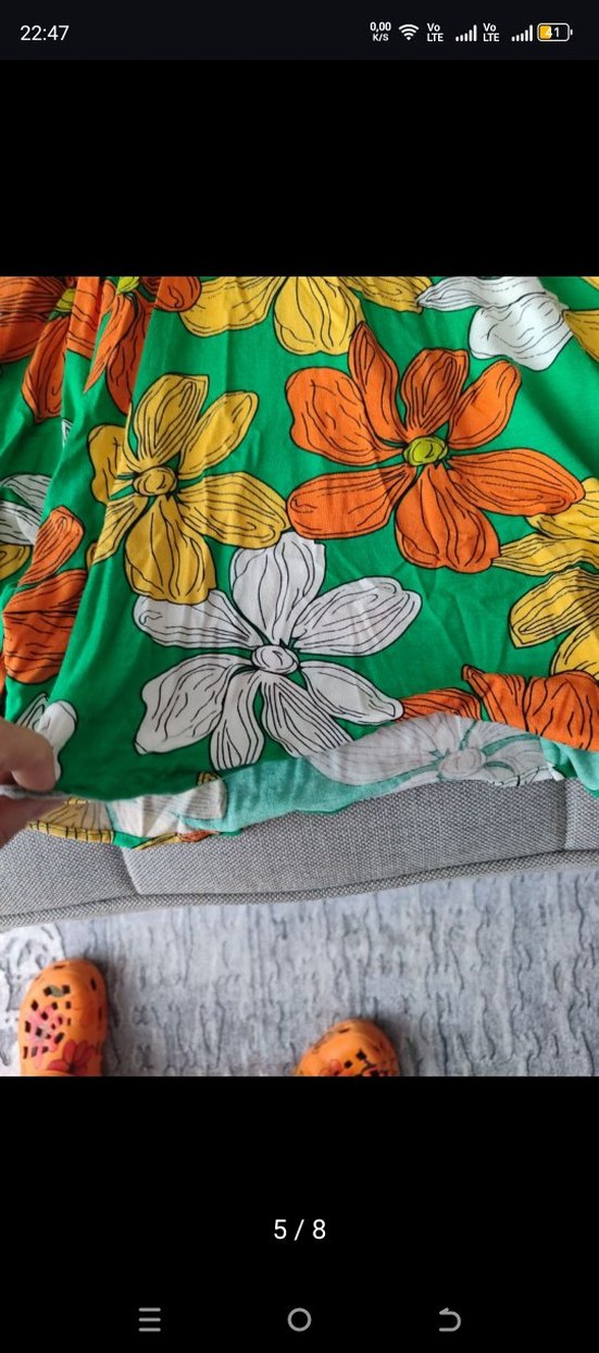 Çiçek Desenli Uzun Bohem Elbise - Görsel 4