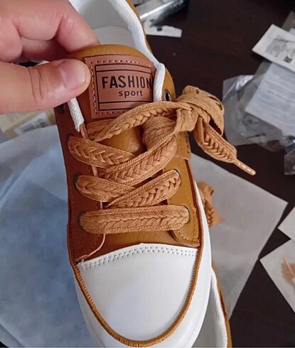 39 Beden kahverengi Renk Fashion Kadın Spor Ayakkabı 39 ??