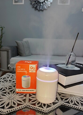 Işıklı Ultrosonik Hava Nemlen USB'li - Görsel 2