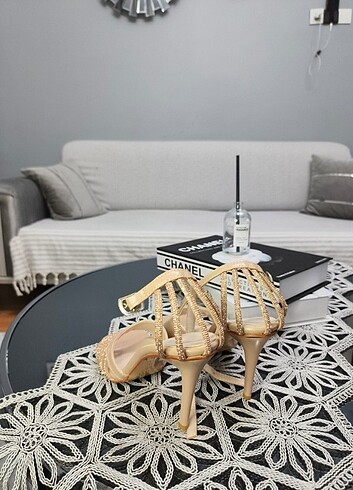 Kadın Flow Vizon Taş Biyeli Topuklu - Görsel 2