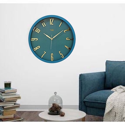 Mavi renk pleksi duvar saati - Görsel 2