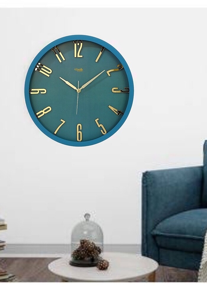 Mavi renk pleksi duvar saati - Görsel 2