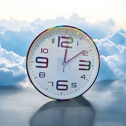 Renkli modern duvar saati - Görsel 4