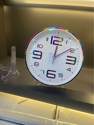 Renkli modern duvar saati - Görsel 7