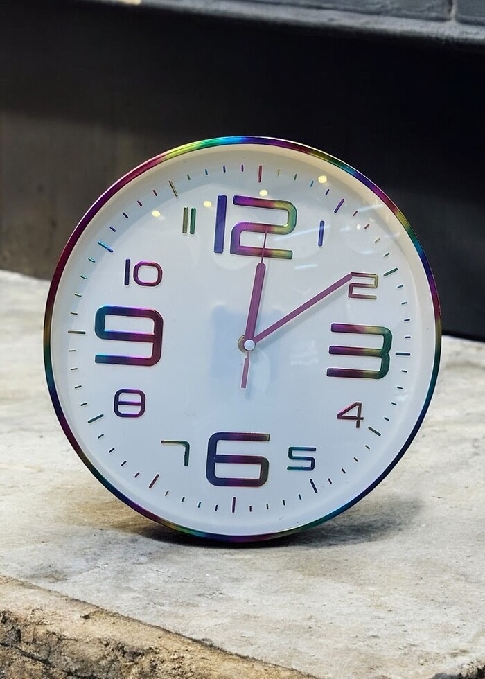 Renkli modern duvar saati - Görsel 2