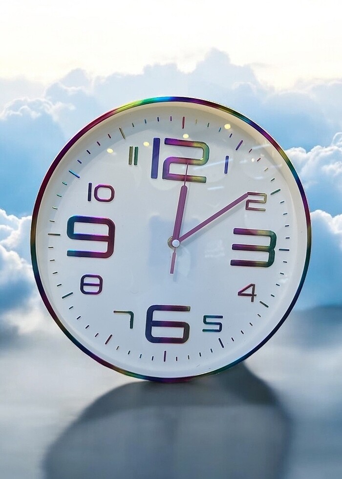 Renkli modern duvar saati - Görsel 4