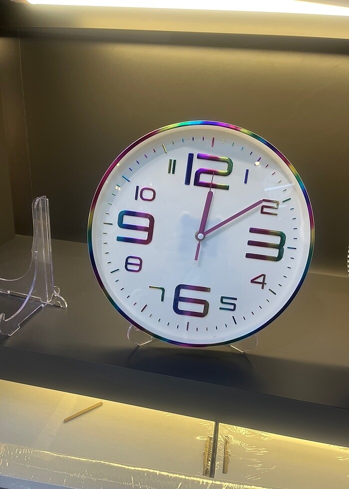 Renkli modern duvar saati - Görsel 5