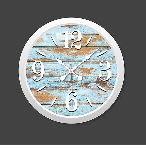 TURKUAZ DEKORATİF DUVAR SAATİ - Görsel 8