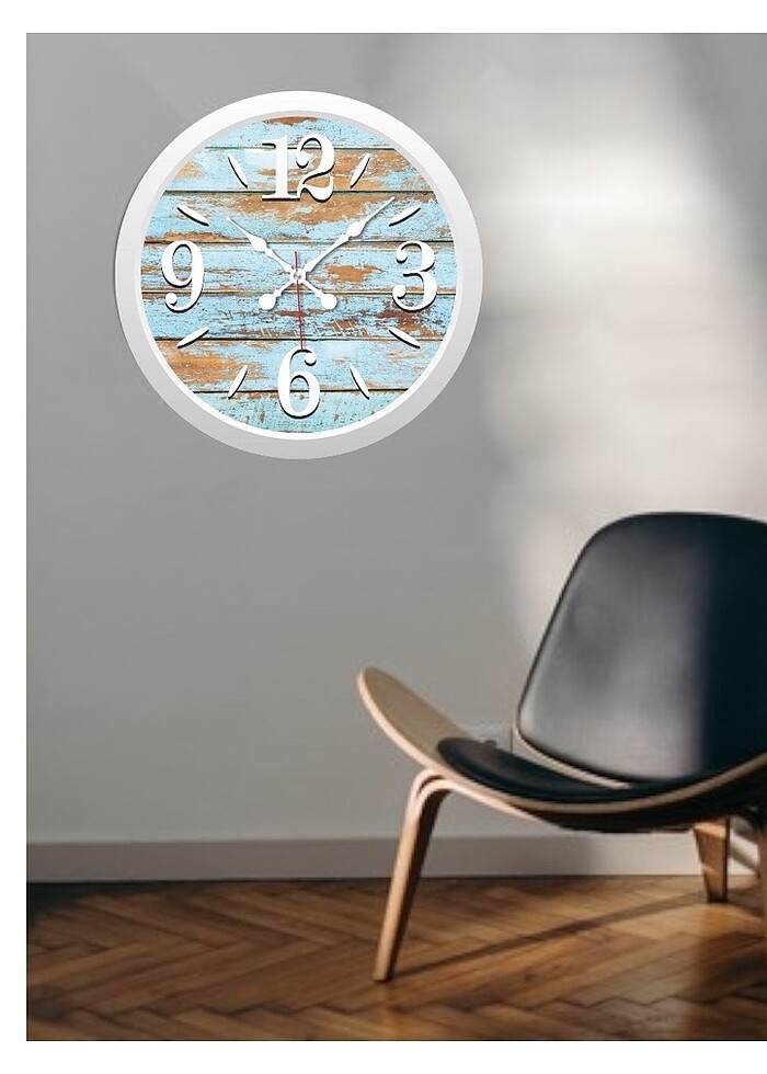 TURKUAZ DEKORATİF DUVAR SAATİ - Görsel 2