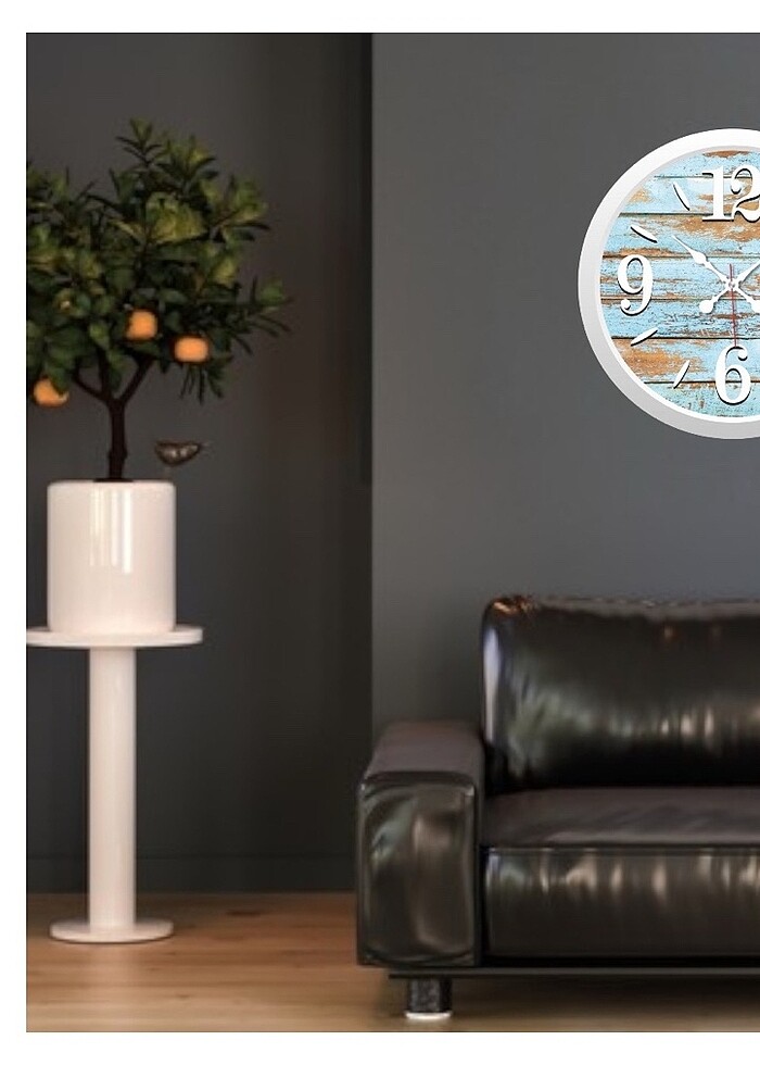 TURKUAZ DEKORATİF DUVAR SAATİ - Görsel 3