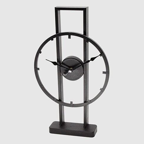 Siyah metal masa saati modern ve şık tasarım - Görsel 8