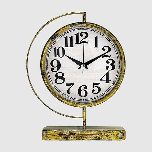 Gold metal masa saati modern tasarım - Görsel 6