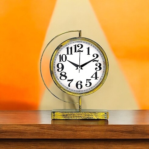 Gold metal masa saati modern tasarım - Görsel 5