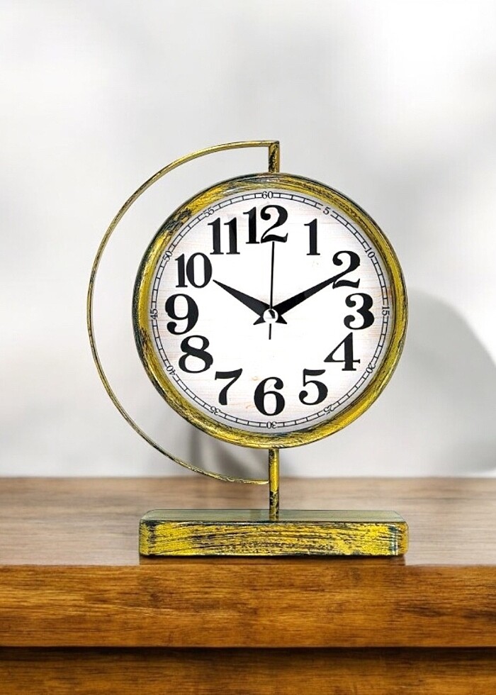 Gold metal masa saati modern tasarım - Görsel 3