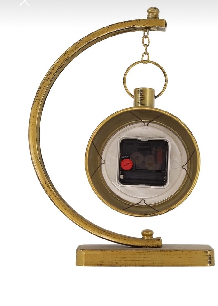 Gold metal masa saati - Görsel 5