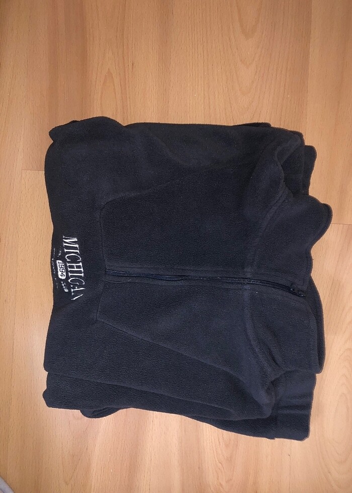 Koyu gri polar boğazı fermuarlı az kullanılmış - Görsel 4