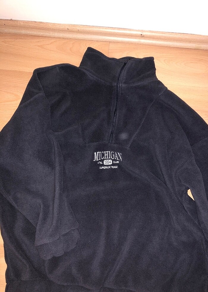 Koyu gri polar boğazı fermuarlı az kullanılmış - Görsel 3