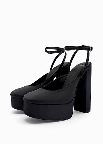 Zara Siyah Platform Topuklu Kadın Ayakkabı