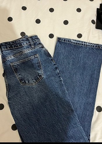 Düğmeli Lacivert Kot Pantolon