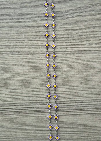 mor papatya kolye - Görsel 2