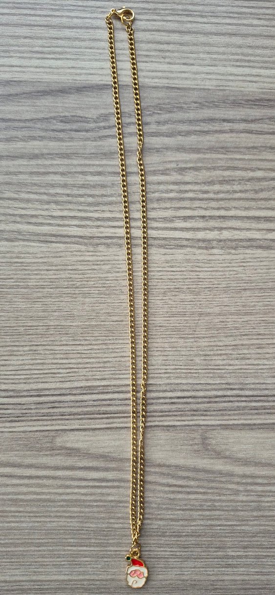 Altın Renk Zincir Detaylı Midi Kolye - Görsel 2