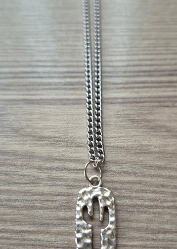 Gümüş Kaktüs Kolye - Görsel 2