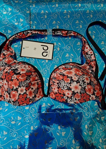 Diğer Çiçek Desenli Bohem Bikini Üstü