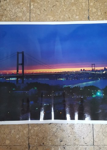Beden çeşitli Renk Köprü ve Şehir Manzarası Tablosu