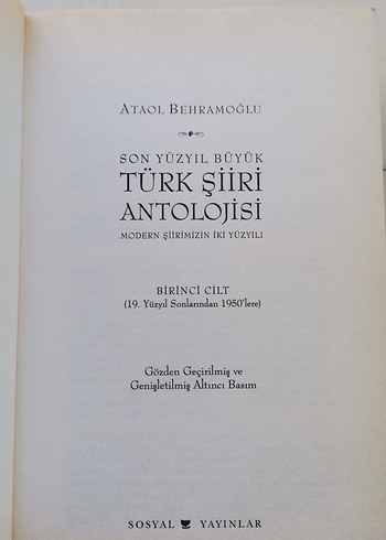 Beden Büyük Türk Şiiri Antolojisi 1 - Ataol Behramoğlu