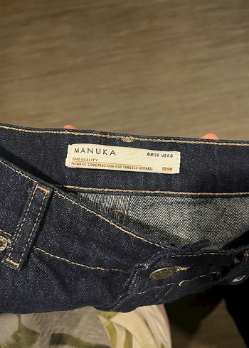 YÜKSEK BEL WIDE LEG DENİM PANTOLON DERİN MAVİ