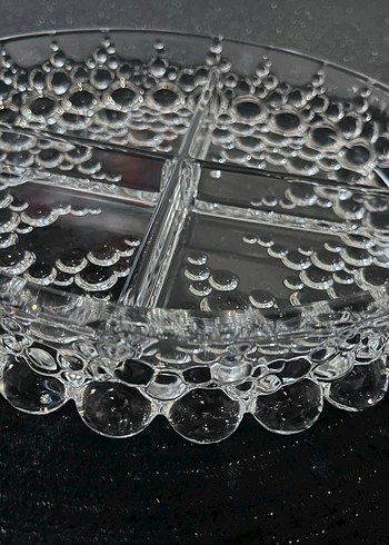 American Vintage Alman Walther glass kristal vintage cam sunumluk bölmeli