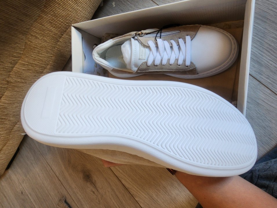 Beyaz Süet Kadın Sneakers Wedge Topuklu - Görsel 5