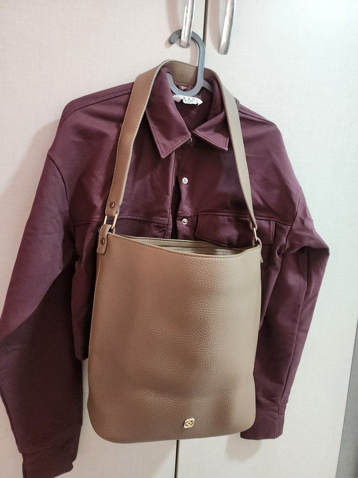 Minimalist Kahverengi Deri Kadın Çanta - Görsel 2