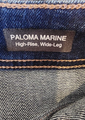 Kadın Parlak Mavi Denim Kemerli Jean - Görsel 4