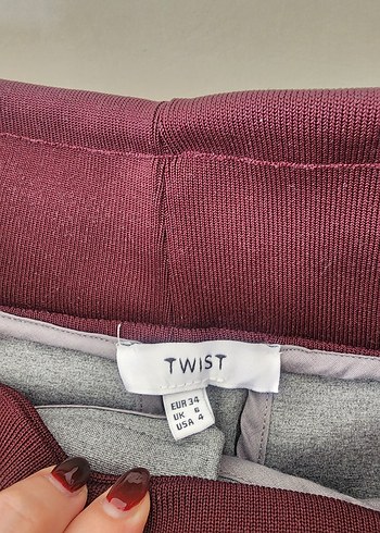 Gri twist Pantolon - Görsel 4