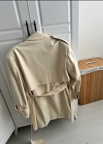 Zara Bej Kadın Süet Midi Trençkot