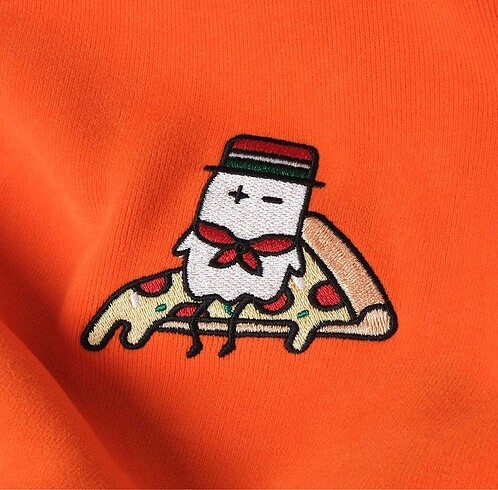 Pizza Turuncu Hoodie