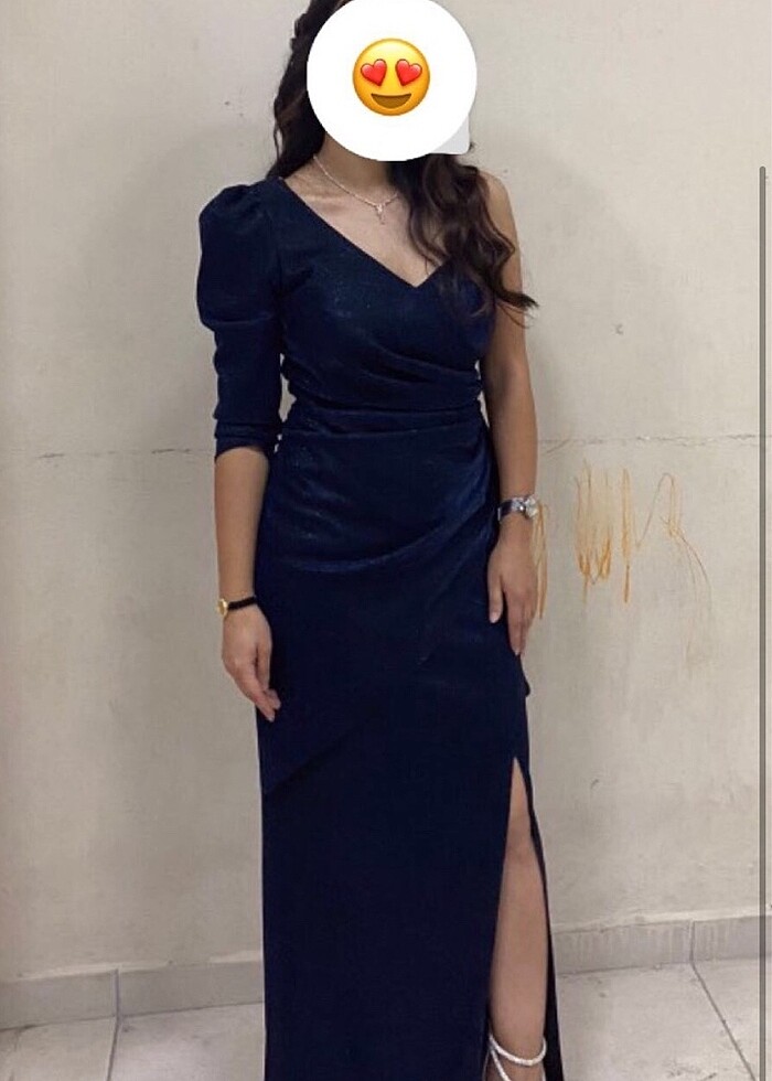 Lacivert abiye - Görsel 4