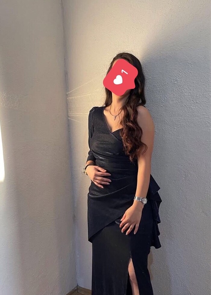 Lacivert abiye - Görsel 3