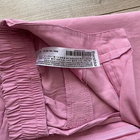 Bershka Bershka Wide Leg Pembe Kumaş Pantolon