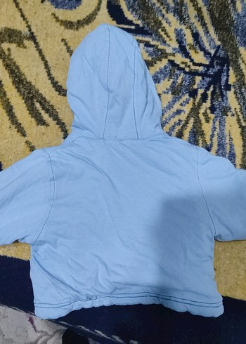 Kapüşonlu Mavi Erkek Çocuk Mont - Görsel 2