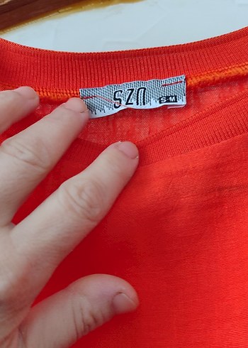 Nakış Detaylı turuncu bayan tunik Sweatshirt - Görsel 3