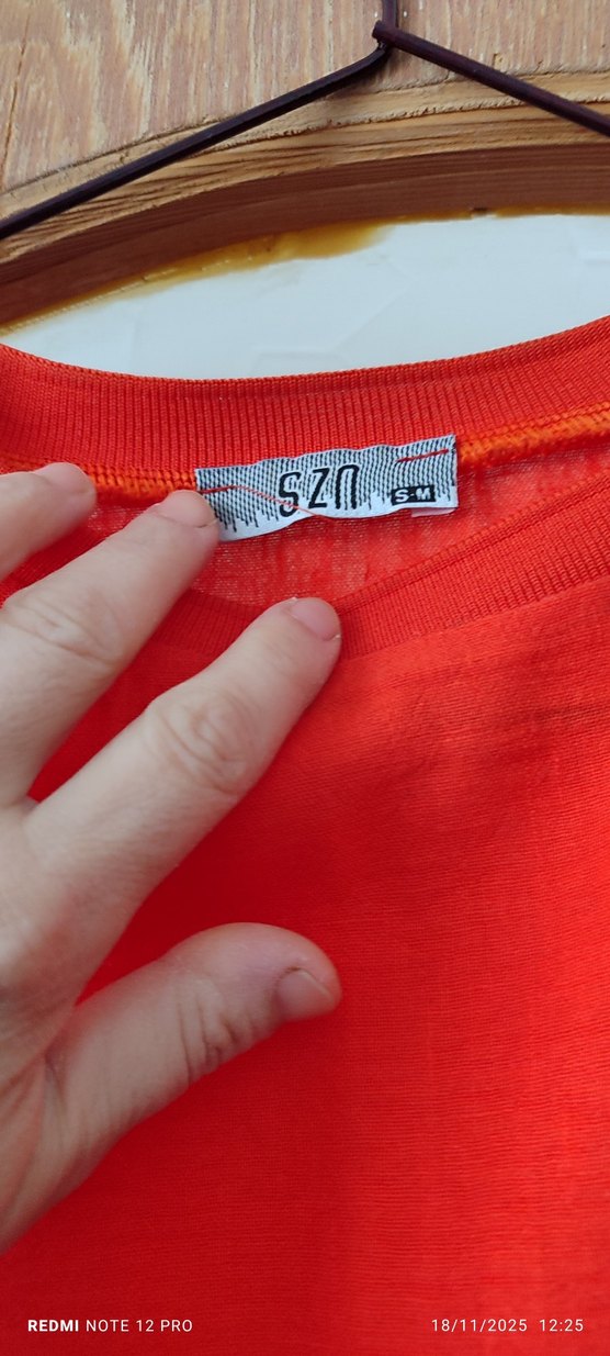 Nakış Detaylı turuncu bayan tunik Sweatshirt - Görsel 3